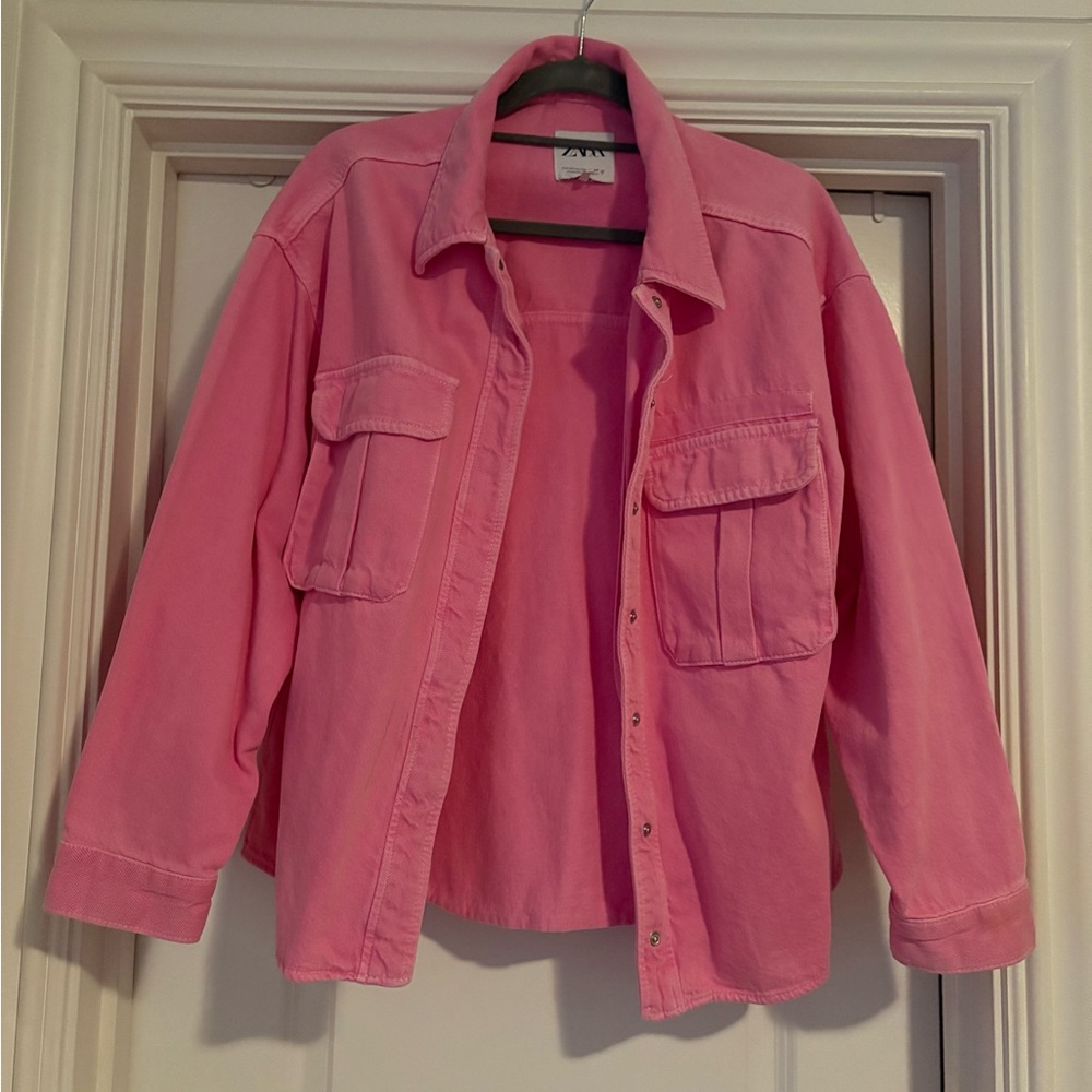 Zara Pink Jean Jacket for Women
